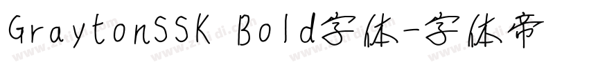 GraytonSSK Bold字体字体转换